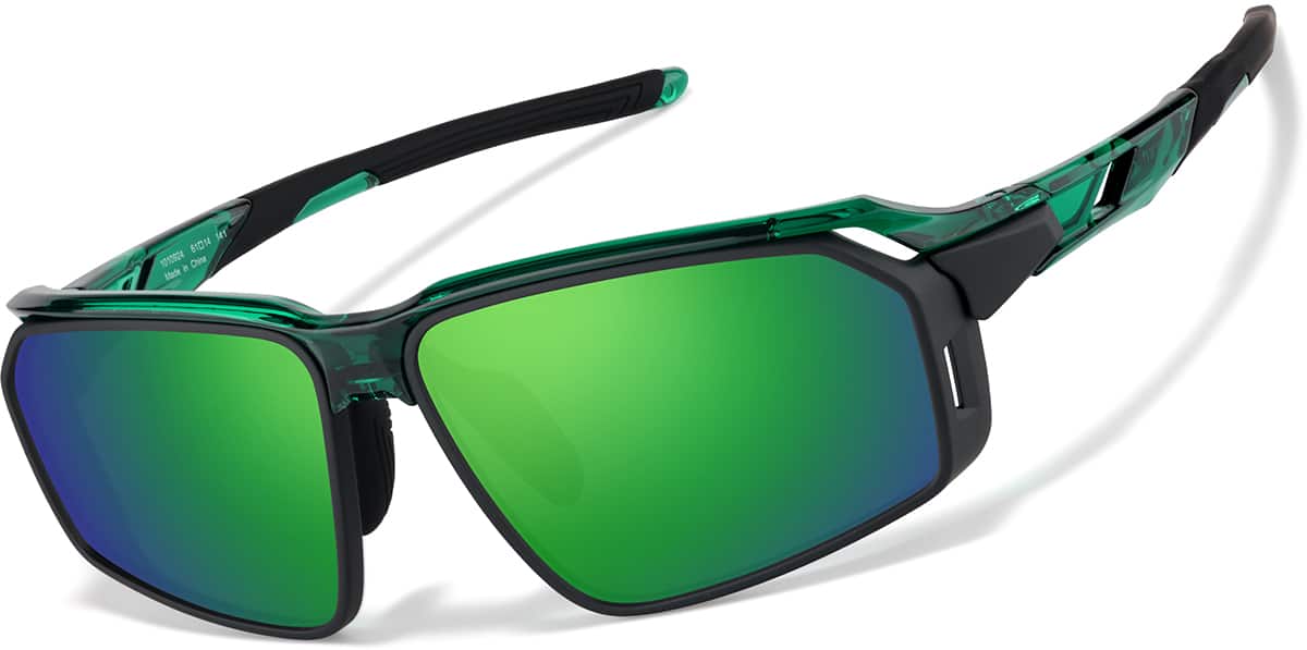 Green Zunnies - Active Wrap-Around Sunglasses #1010924
