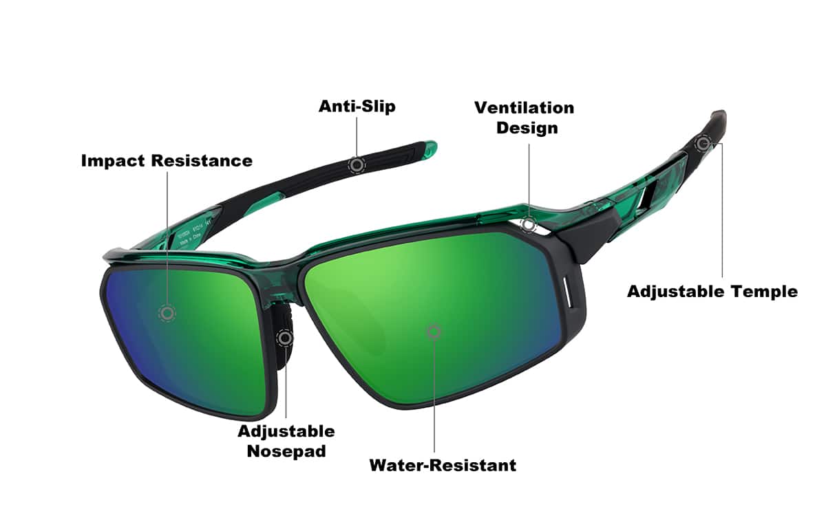 Green Zunnies - Active Wrap-Around Sunglasses #1010924