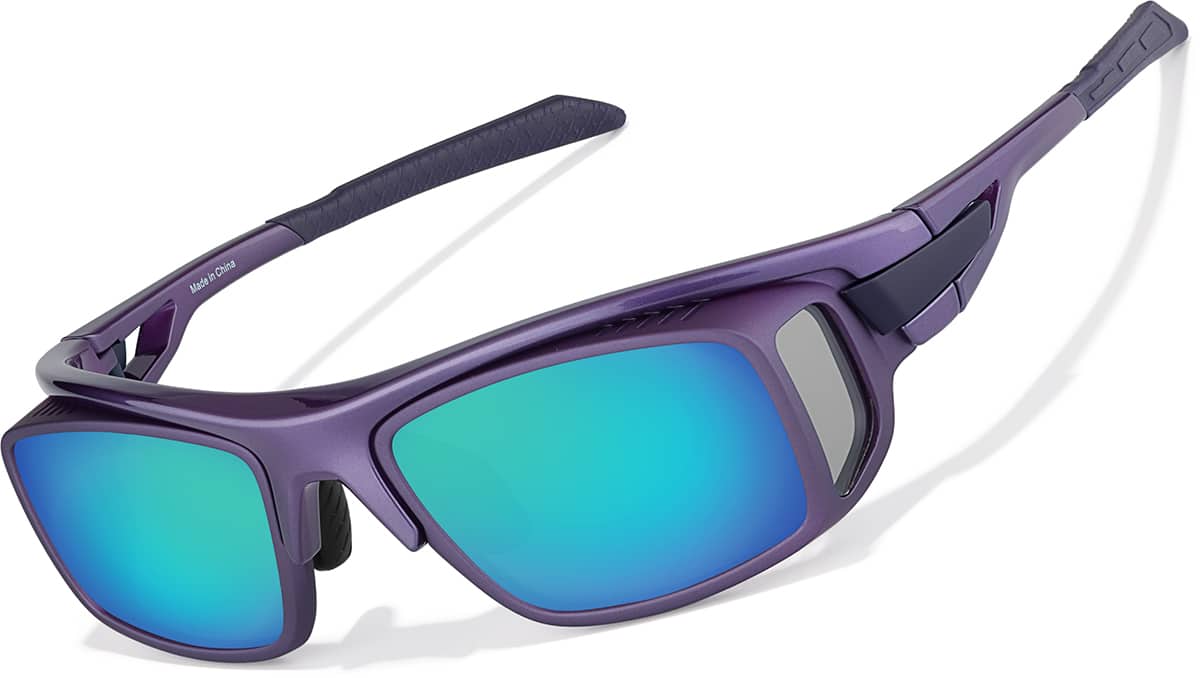 ヘネシー Green Zunnies - Wrap-Around Sunglasses #1011324 | Zenni Optical