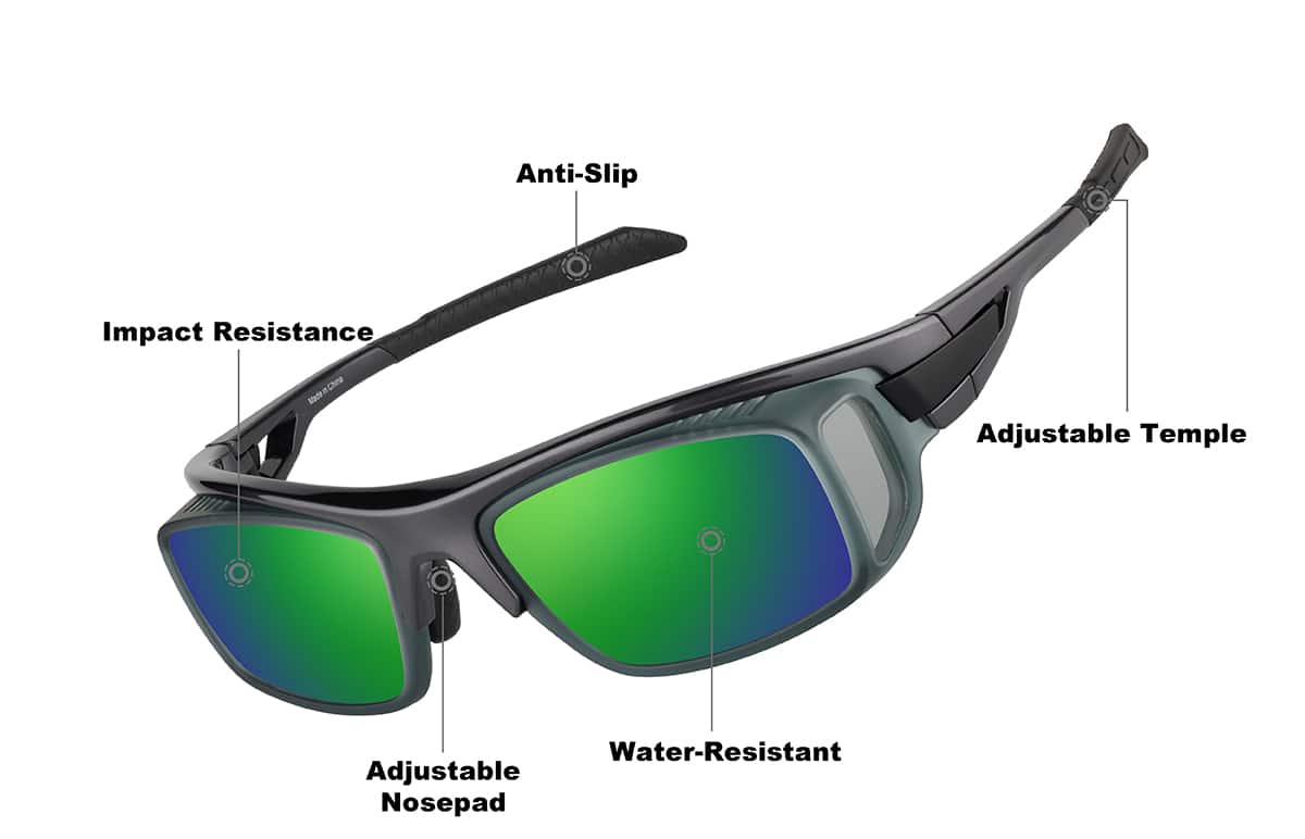 Green Zunnies - Wrap-Around Sunglasses #1011324 | Zenni Optical