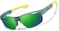 Angle view of Zunnies - Wrap-Around Sunglasses 1011724 in Green thumbnail