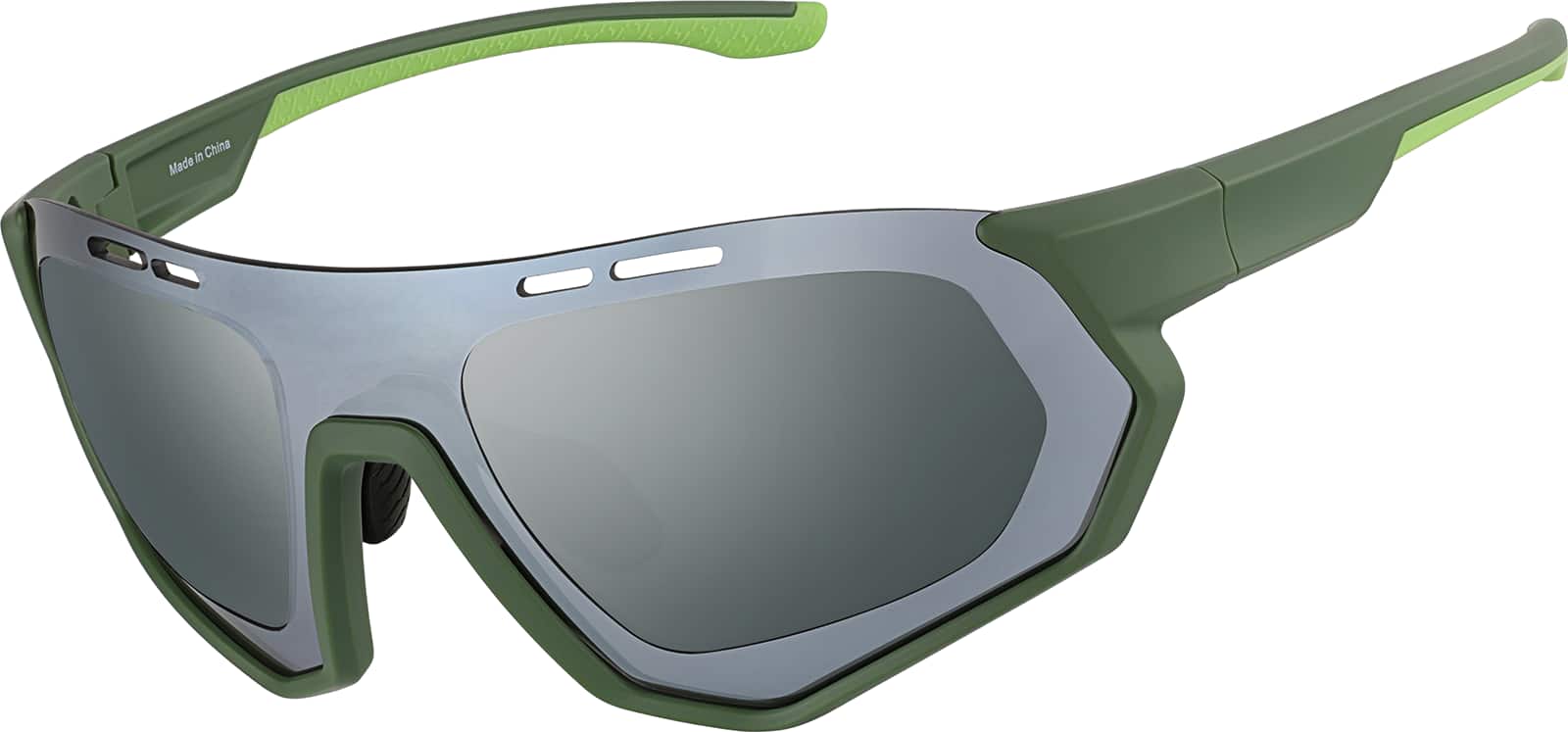Angle view of Zunnies -Wrap-Around Sunglasses 1011924 in Green