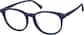Angle view of Round Glasses 101216 in Blue thumbnail
