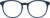 Front view of Round Glasses 101216 in Blue thumbnail