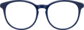Front view of Round Glasses 101216 in Blue thumbnail