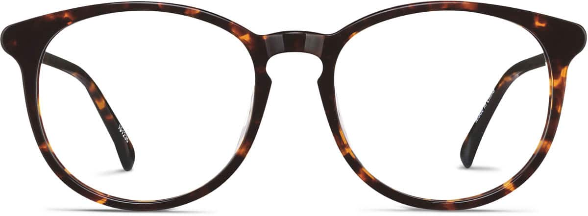 Round deals glasses brown