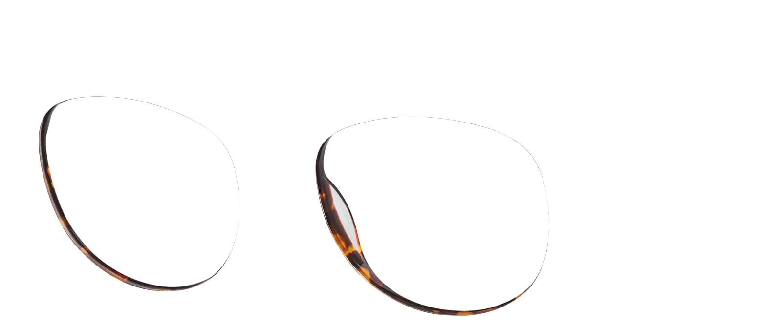 Angle view of Round Glasses 101235 in Tortoiseshell