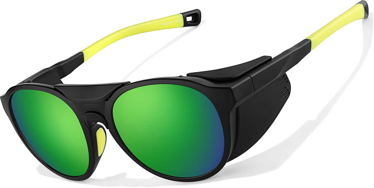 Black Zunnies - Round Sports Sunglasses #1012421 | Zenni Optical