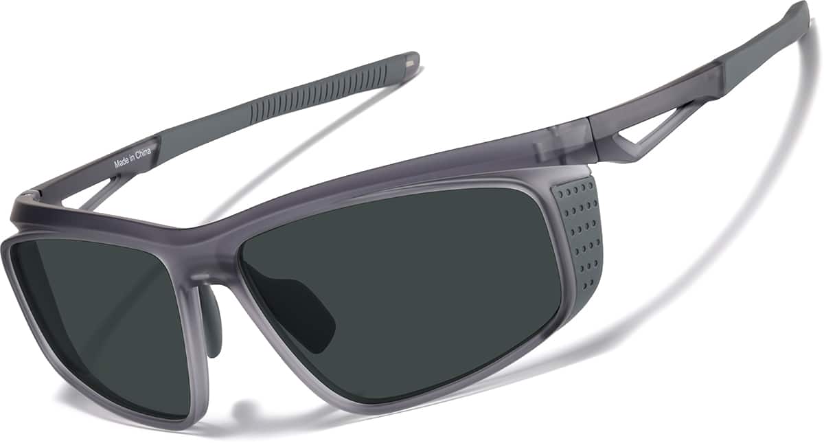 ユリクネ Gray Rectangle Glasses #414812 | Zenni Optical