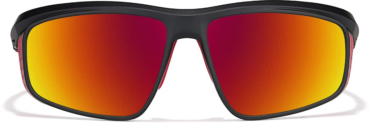 Front view of Zunnies -Wrap-Around Sports Sunglasses 1012821 in Black