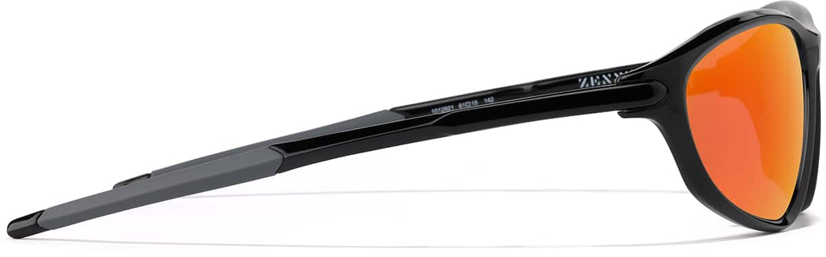 Side view of Zunnies -Wrap-Around Sports Sunglasses 1012921 in Black