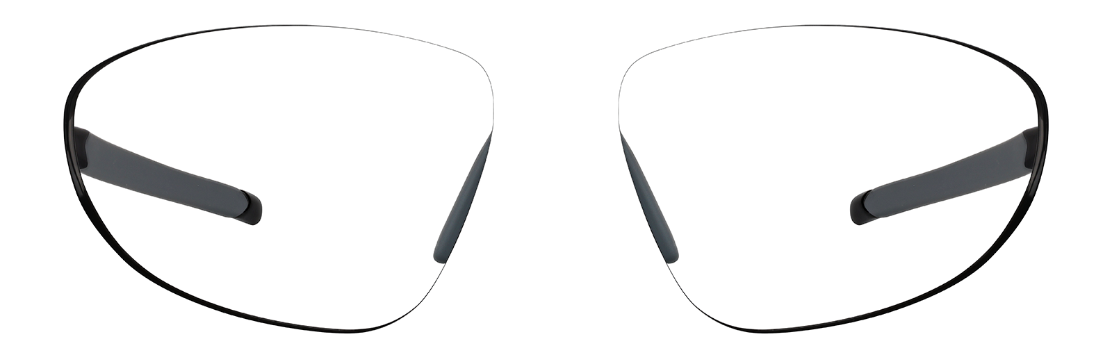 Front view of Zunnies -Wrap-Around Sports Sunglasses 1012921 in Black