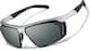Angle view of Zunnies -Wrap-Around Sports Sunglasses 1013011 in Silver thumbnail
