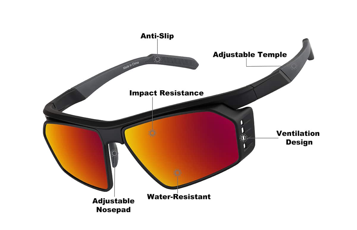 orangeyuzuページ Black Zunnies -Wrap-Around Sports Sunglasses #1013021