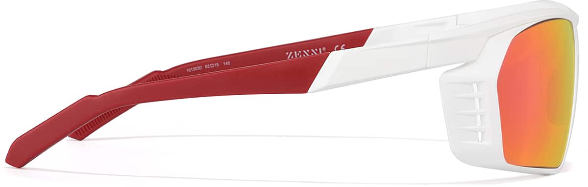 White Zunnies -Wrap-Around Sports Sunglasses #1013030
