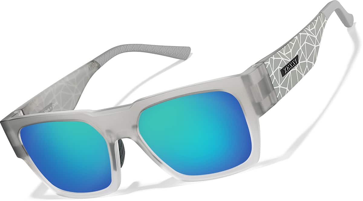 Gray Zunnies - Rectangle Sunglasses #1013112 | Zenni Optical