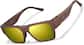 Angle view of Zunnies - Rectangle Sunglasses 1013115 in Brown thumbnail