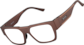Angle view of Zunnies - Rectangle Sunglasses 1013115 in Brown thumbnail