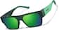 Angle view of Zunnies - Rectangle Sunglasses 1013124 in Green thumbnail