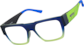 Angle view of Zunnies - Rectangle Sunglasses 1013144 in Blue thumbnail