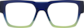 Front view of Zunnies - Rectangle Sunglasses 1013144 in Blue thumbnail