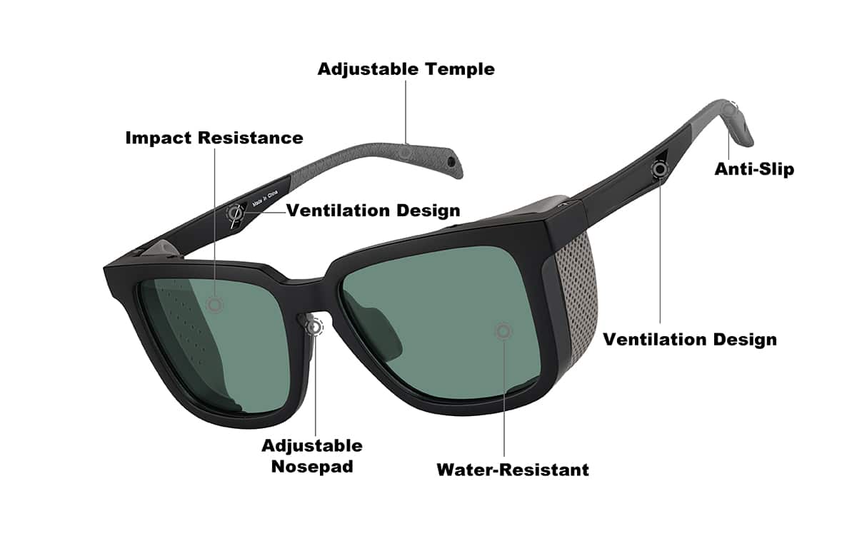 Black Zunnies - Sports Square Sunglasses #1013221 | Zenni Optical