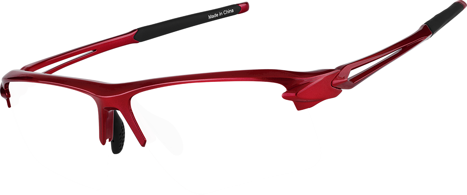 Angle view of Zunnies - Wrap-Around Sunglasses 1013418 in Red