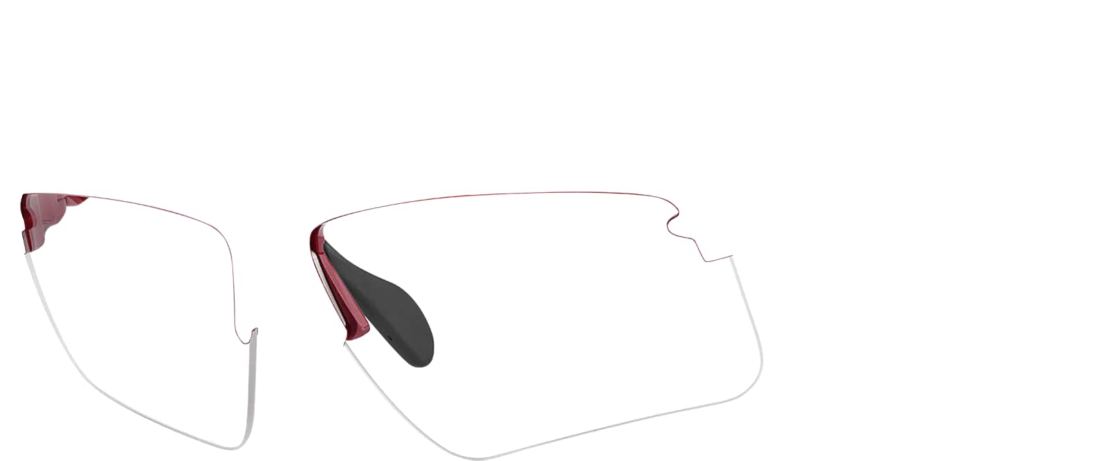 Angle view of Zunnies - Wrap-Around Sunglasses 1013418 in Red