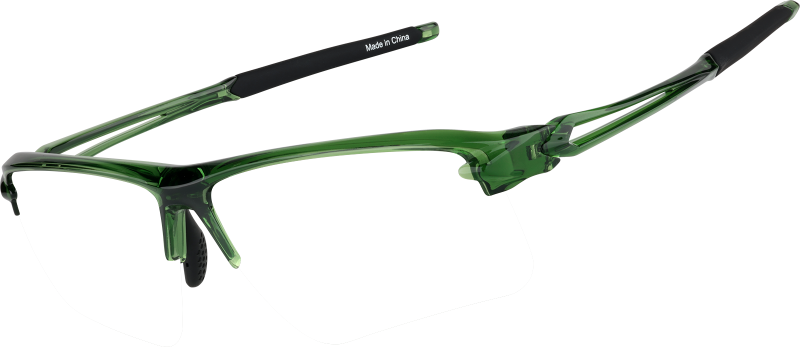 Angle view of Zunnies - Wrap-Around Sunglasses 1013424 in Green