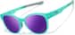 Angle view of Zunnies - Square Sports Sunglasses 1013524 in Teal thumbnail