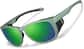 Angle view of Zunnies - Square Sports Sunglasses 1013624 in Sage Green thumbnail