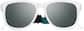 Front view of Square Sports Sunglasses 1013630 in White thumbnail