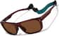 Angle view of Lunettes de soleil Square Sports 1013718 in Rouge thumbnail