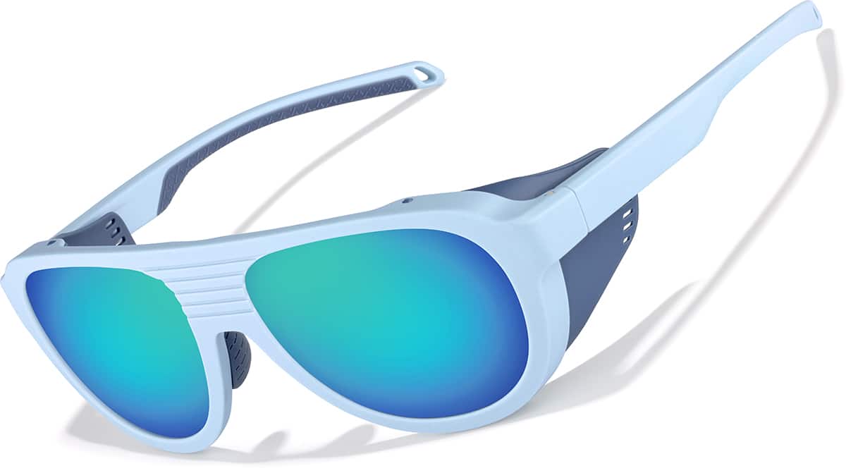 Sky Blue Zunnies - Aviator Sports Sunglasses #1013816 | Zenni Optical