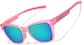 Angle view of Zunnies - Square Sports Sunglasses 1014019 in Pink thumbnail