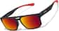Angle view of Zunnies - Aviator Sports Sunglasses 1014121 in Black and Red thumbnail
