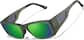 Angle view of Lunettes de soleil de sport rectangulaires 1014324 in Verte thumbnail