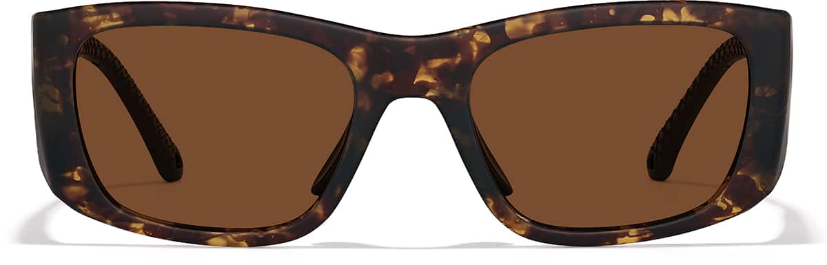 Tortoiseshell Zunnies - Rectangle Sports Sunglasses #1014325
