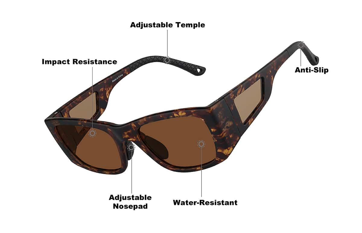 Tortoiseshell Zunnies - Rectangle Sports Sunglasses #1014325