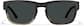 Front view of Zunnies - Lentes de Sol deportivas rectangulares 1014421 in Negro thumbnail