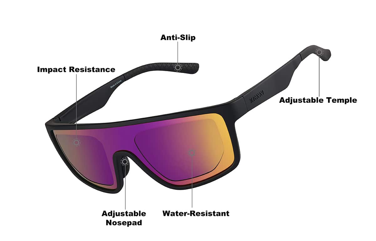 Optical Disc Transparent Black Zunnies - Wrap-Around Sports Sunglasses #1014521 | Zenni Optical