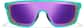 Front view of Zunnies - Lunettes de soleil de sport enveloppantes 1014534 in Verte thumbnail