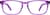 Front view of Square Glasses 102217 in Purple thumbnail