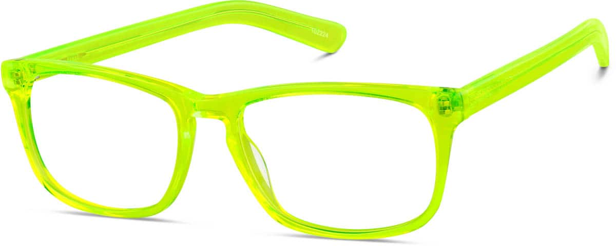 Angle view of Square Glasses 102224 in Green