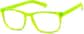 Angle view of Rectangle Glasses 102224 in Green thumbnail