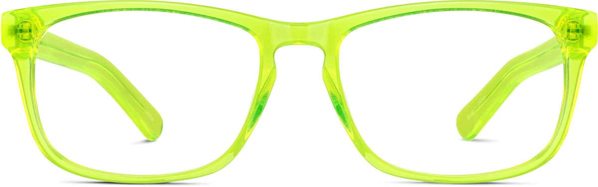 Front view of Square Glasses 102224 in Green