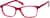 Angle view of Rectangle Glasses 102318 in Red thumbnail