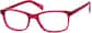 Angle view of Rectangle Glasses 102318 in Red thumbnail