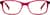 Front view of Rectangle Glasses 102318 in Red thumbnail
