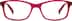 Rectangle Glasses 102318 in Red